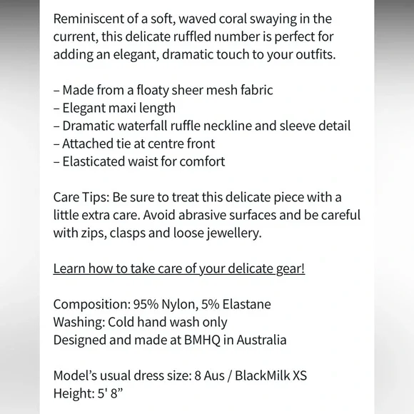 BLACKMILK Ocean Flower Flouncy ROBE! - Picture 8 of 8